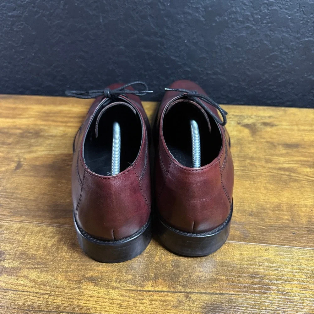 J. Murphy Johnston & Murphy 59-11703 Burgundy Leather Cap Toe Oxford Mens 13M